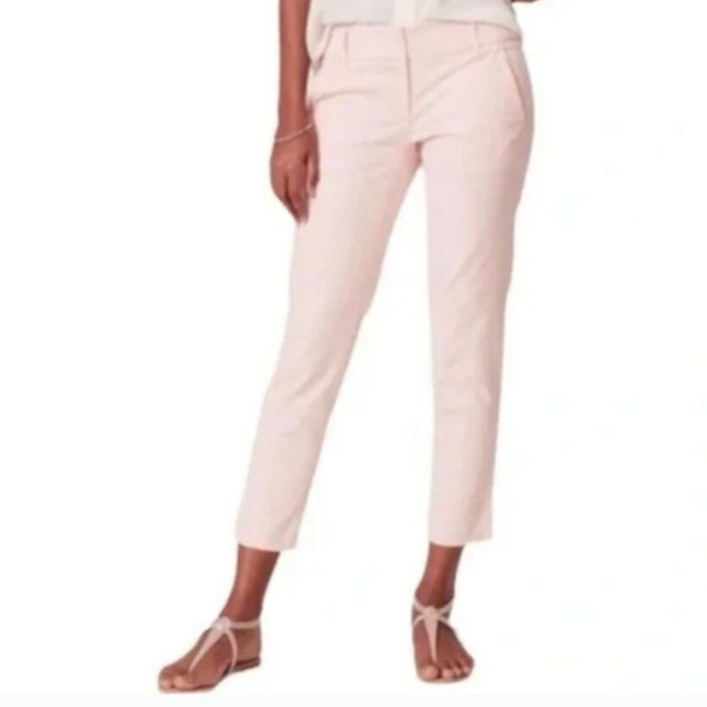 LOFT Skinny Crop Chinos in Blush Pink Size: 2